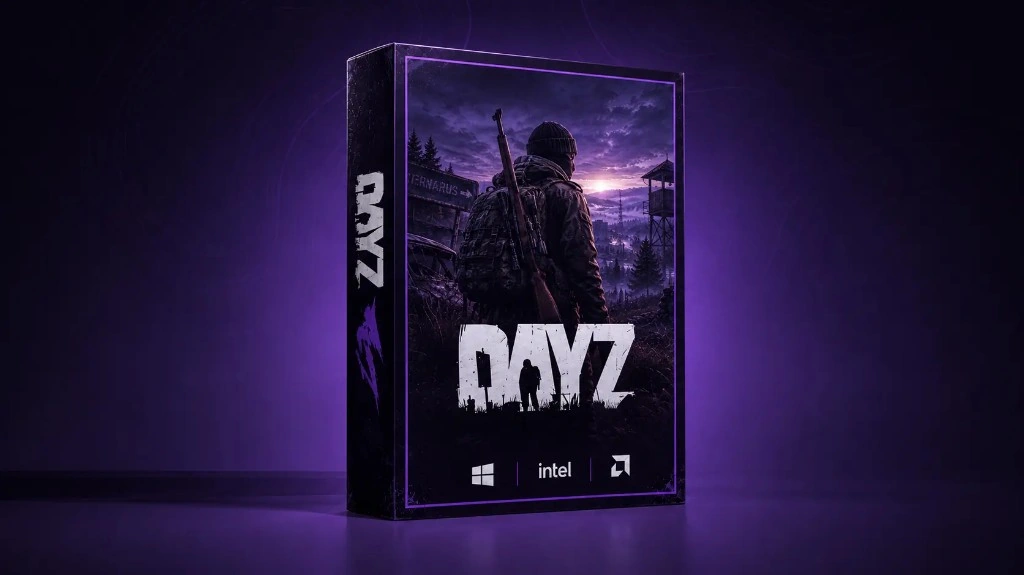 DayZ Cheats product artwork — survivor with tactical pack and DAYZ branding